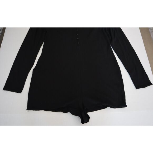 PINK x Victoria's Secret Women's Sz XL Black Heart Eyelette Romper Sleepwear - Picture 4 of 12